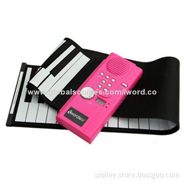 61 Keys Multi-functional Roll Up Pianos with Portable Soft Silicone Electronic Keyboard and USB